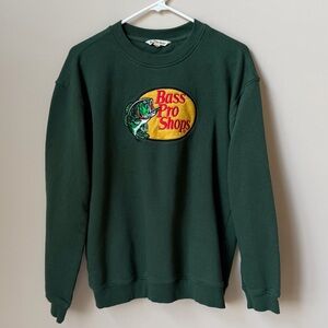Bass Pro Shops Crew-Neck Sweatshirt for Kids - Pine Needle, XL
